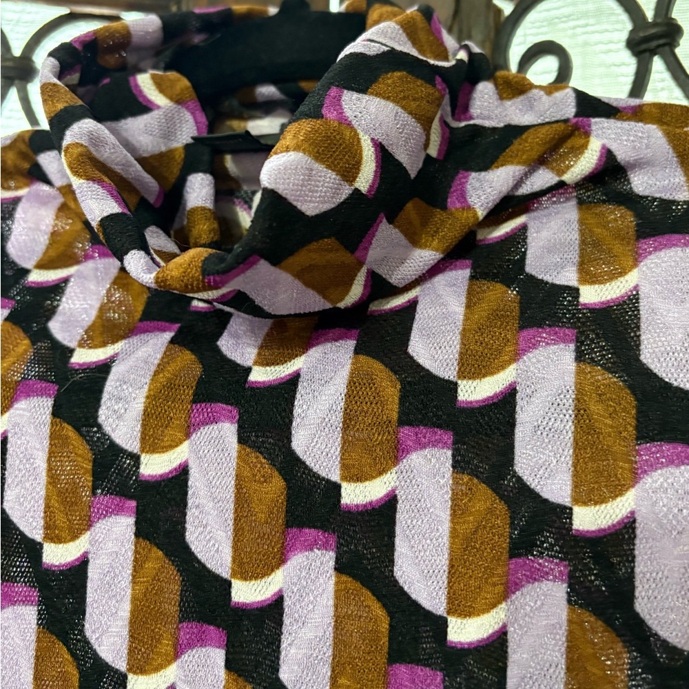 Worthington Geometric Patterned Top - Lavendar, B… - image 3